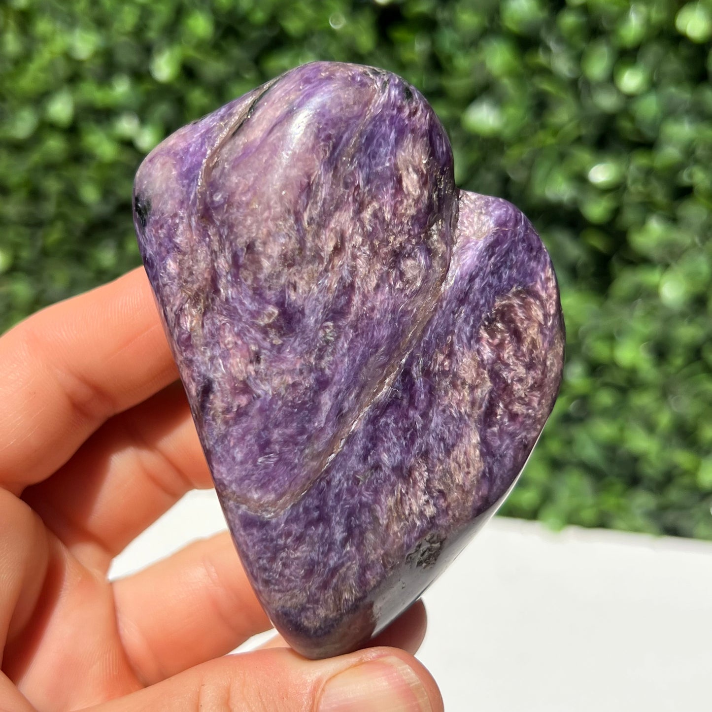 Charoite Palm Stone
