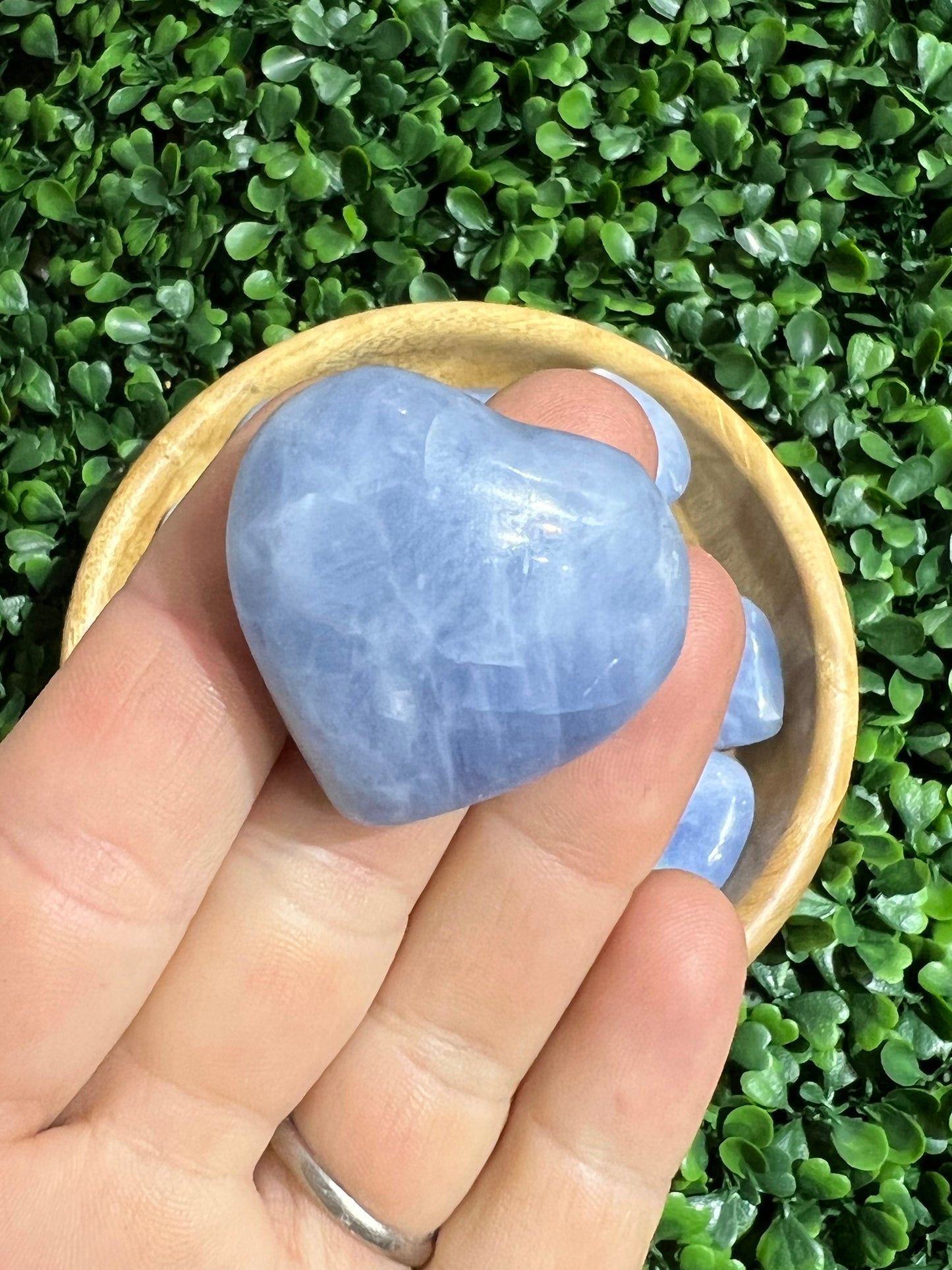 Blue Calcite Crystal Heart’s