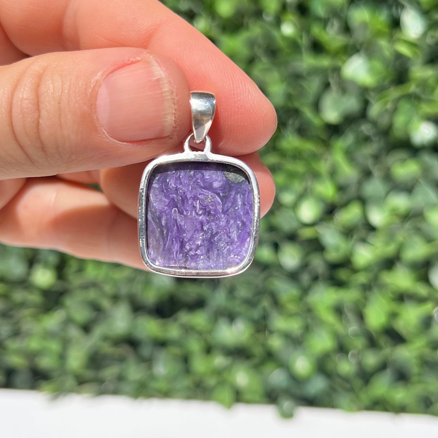 Charoite 925 Silver Pendant