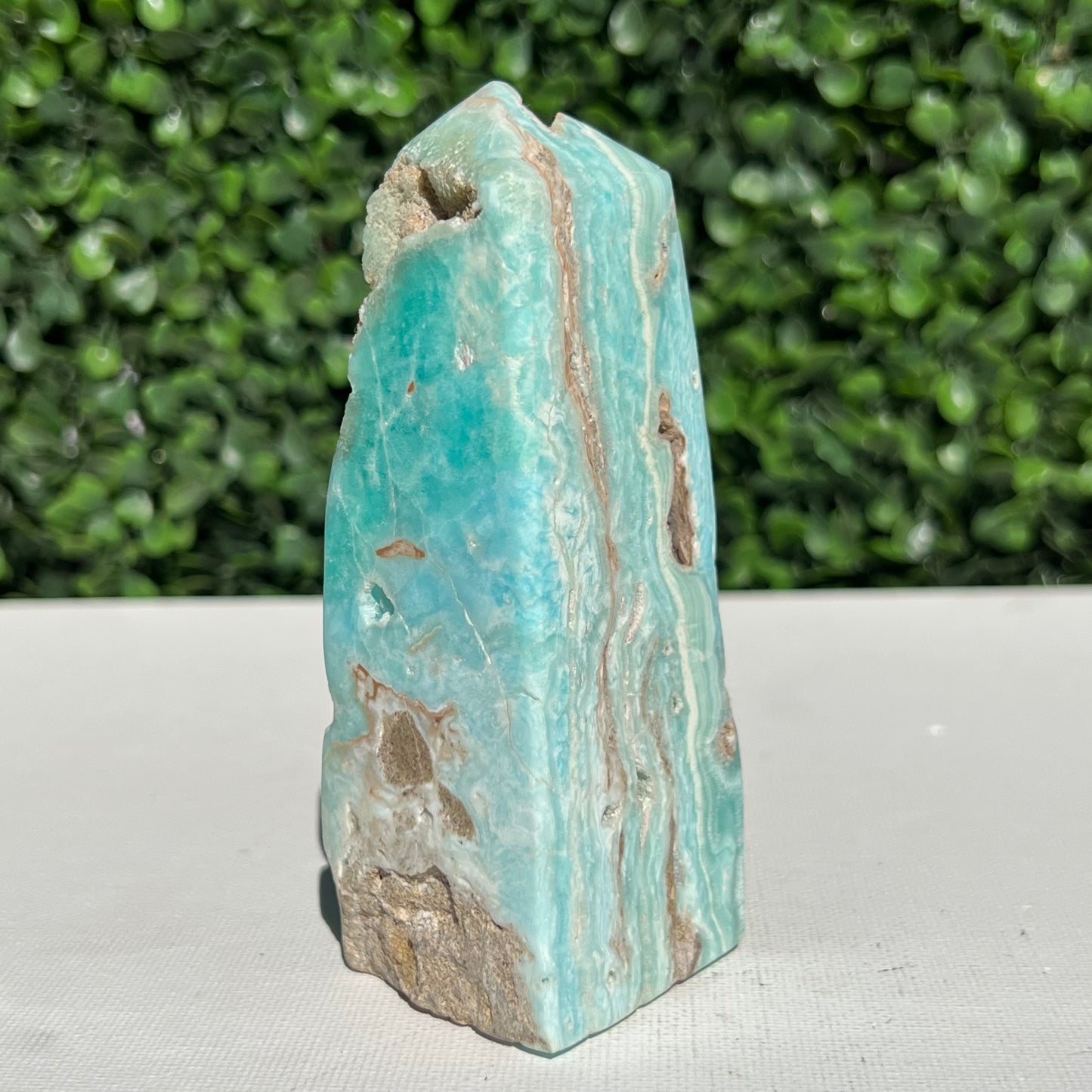 Blue Aragonite Obelisk