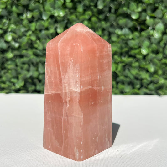 Strawberry Calcite Obelisk