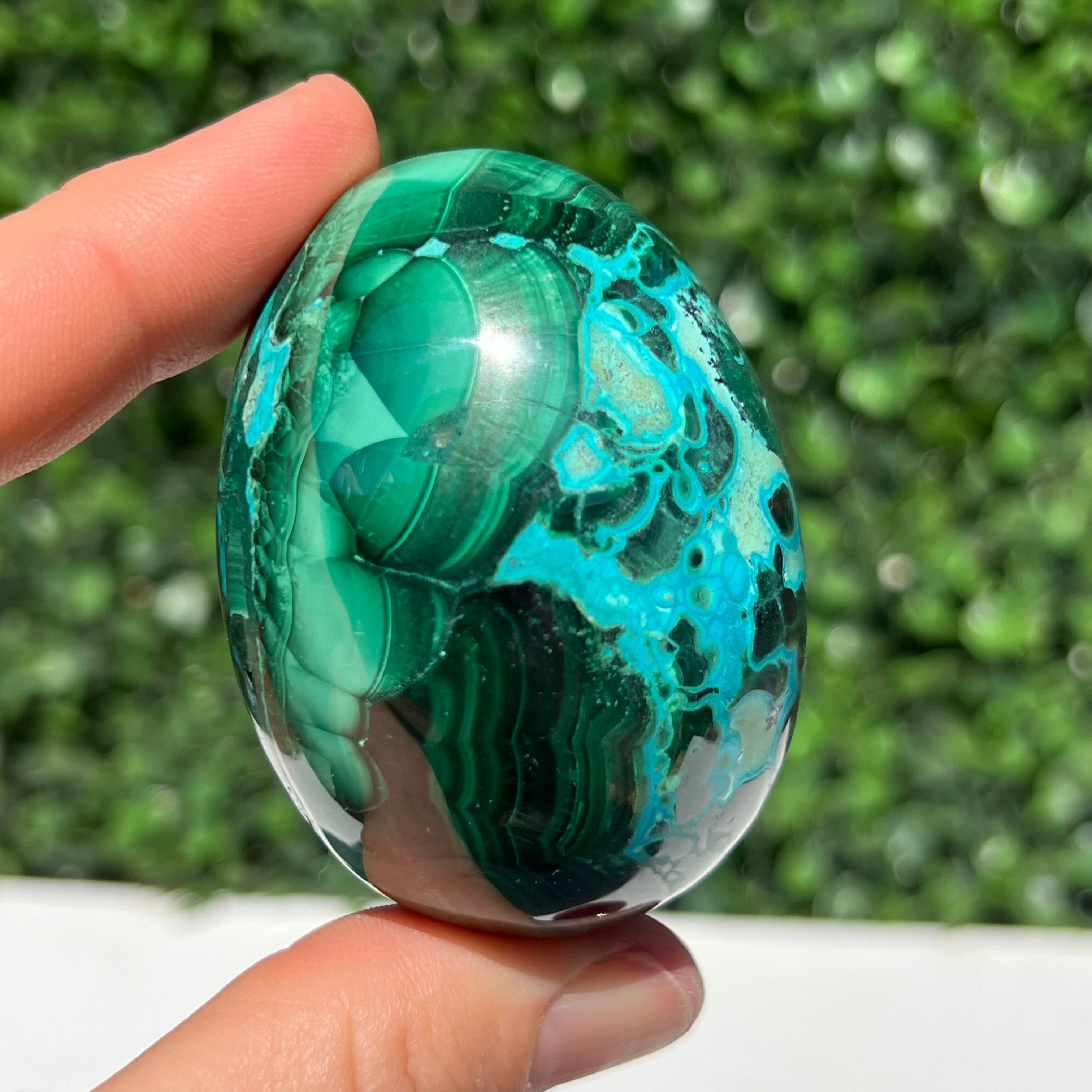 Genuine Malachite Eggs on sale