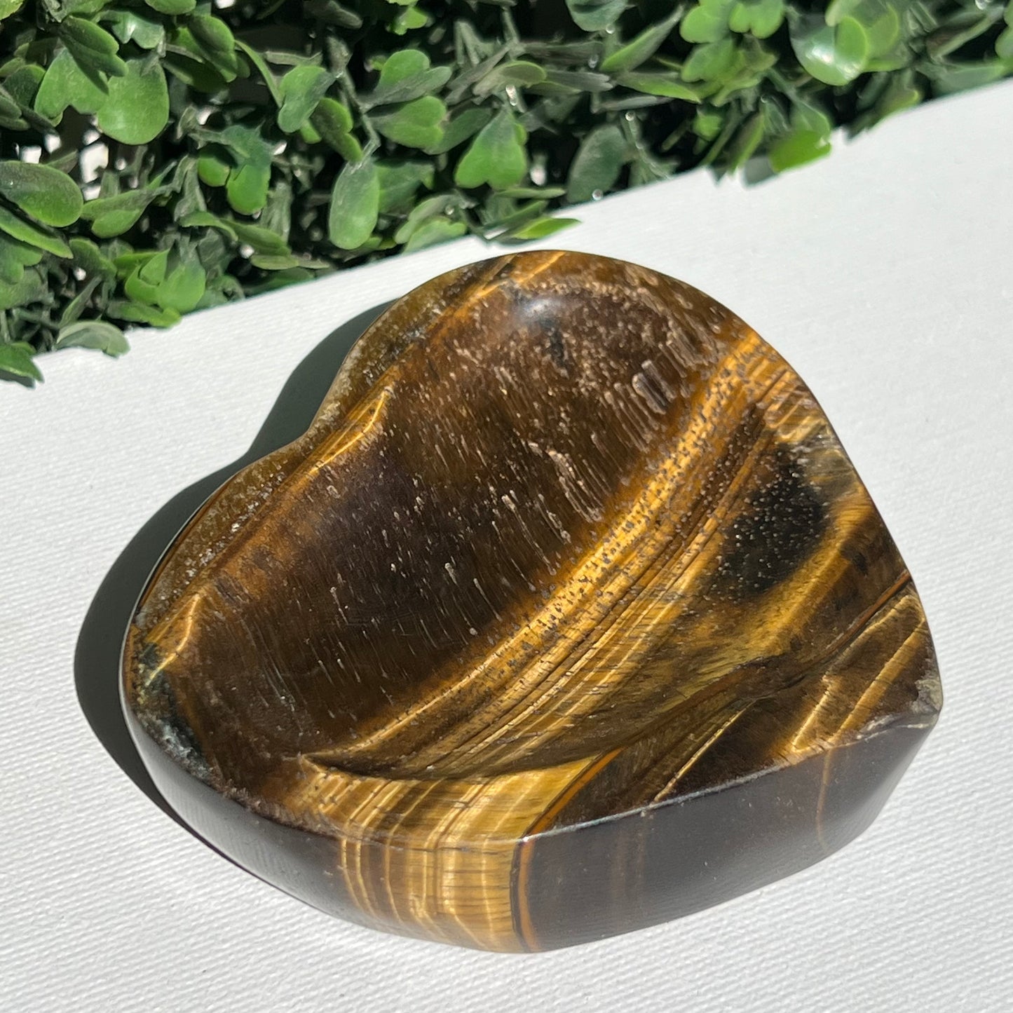 Tiger's Eye Heart Bowl