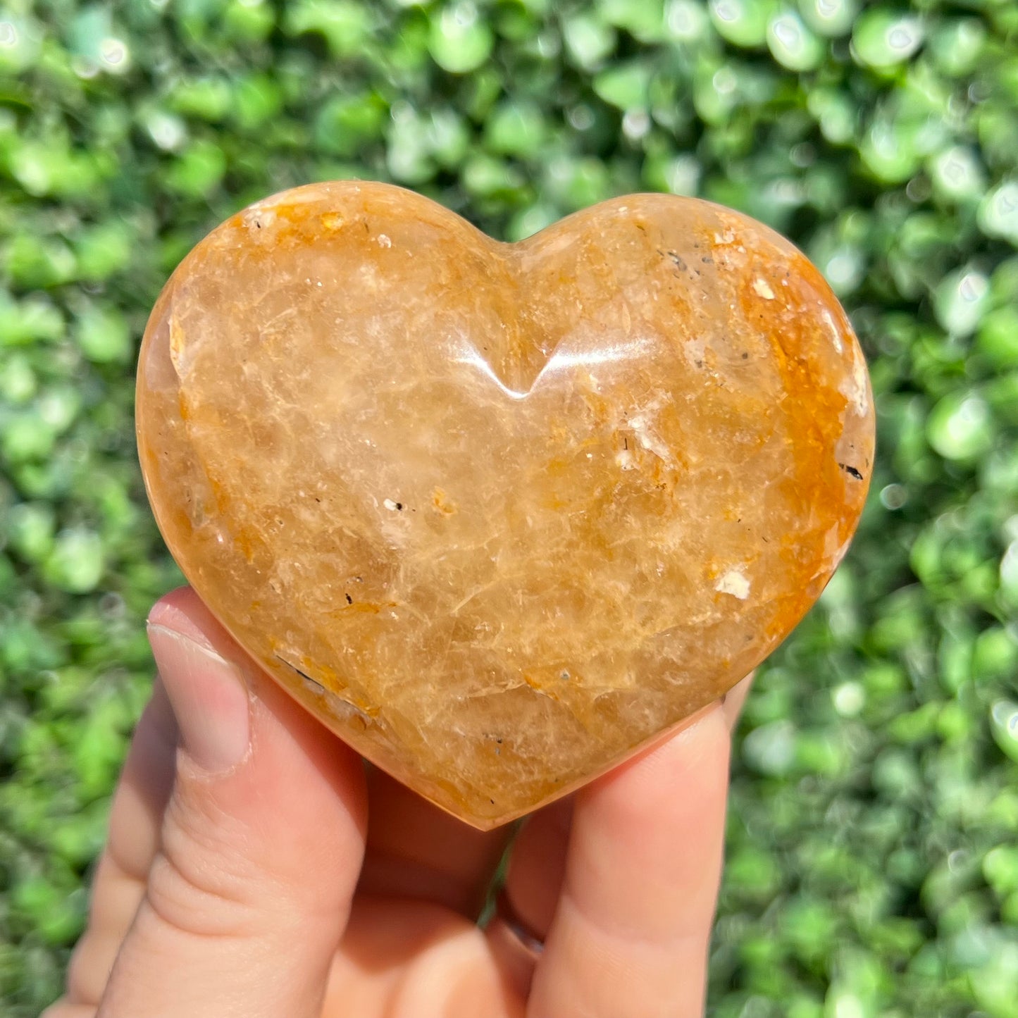 Golden Healer Quartz Heart