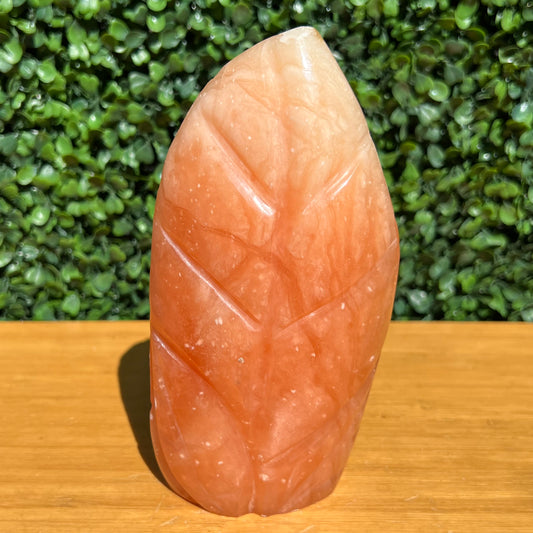 Tangerine Calcite Leaf