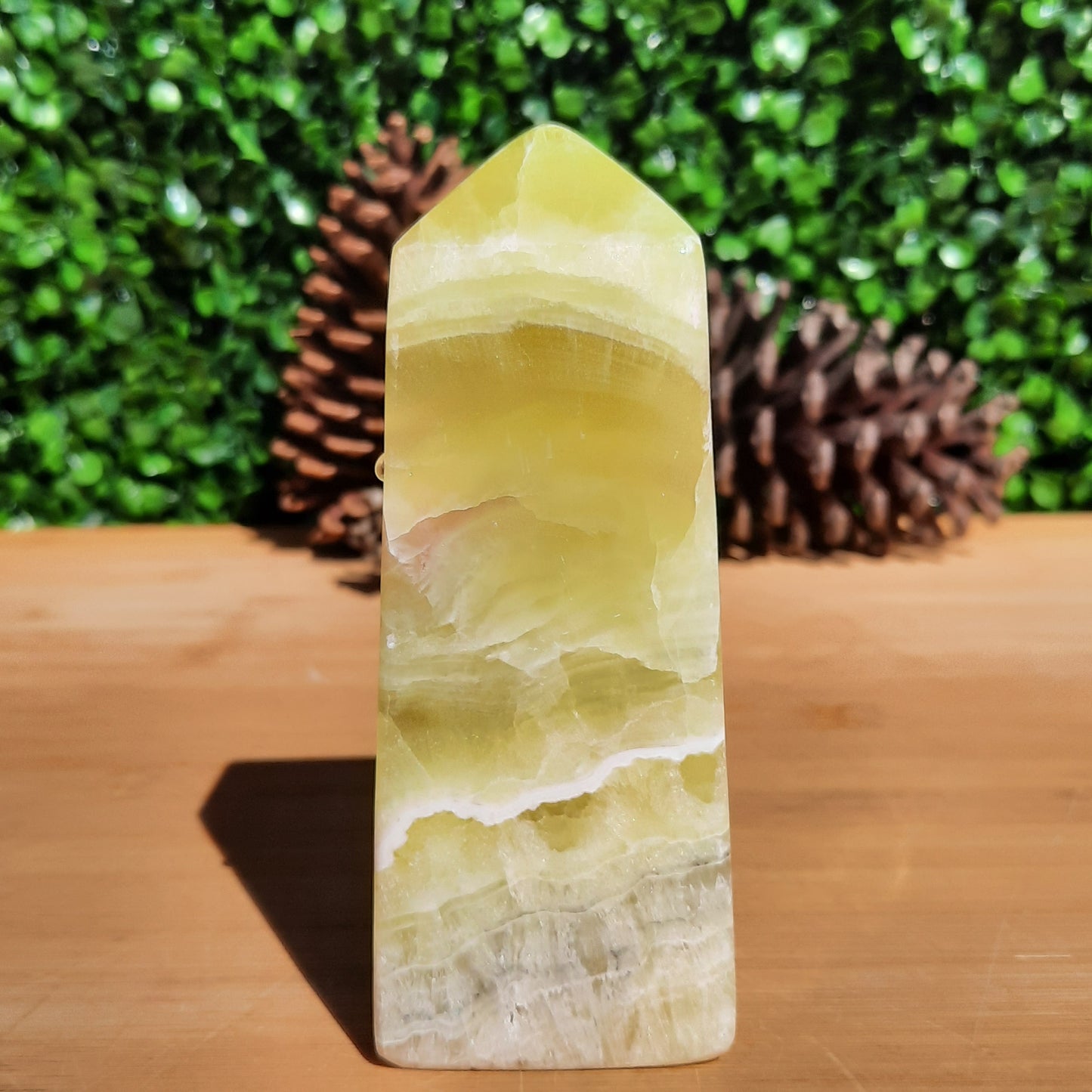 Golden Calcite Crystal Obelisk