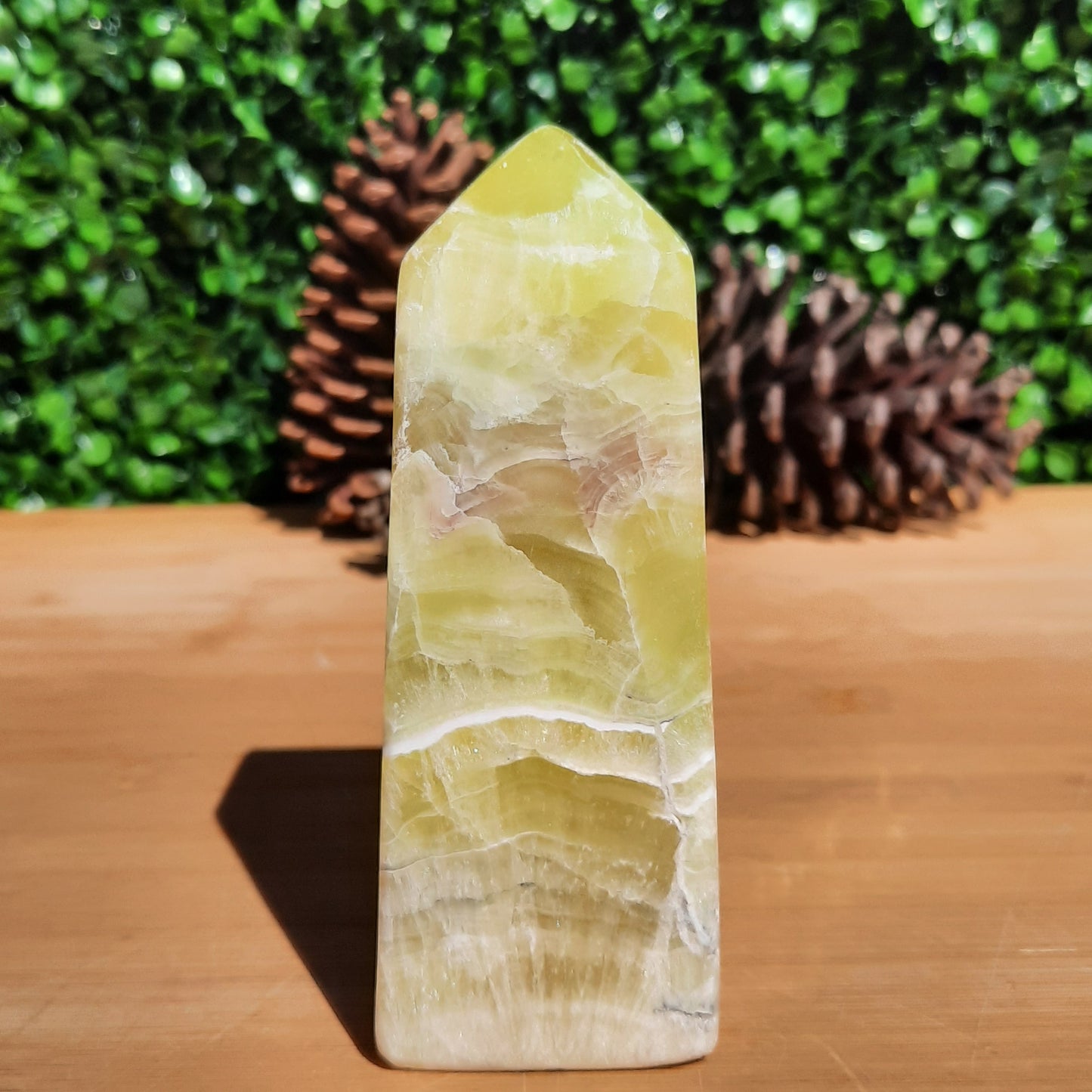 Golden Calcite Crystal Obelisk