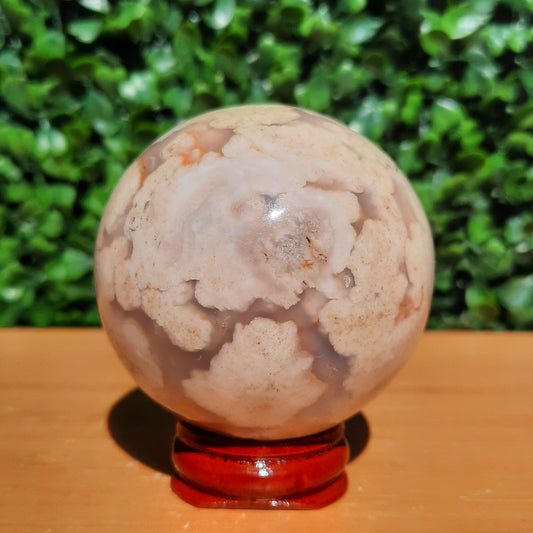 Flower Agate Gemstone Sphere