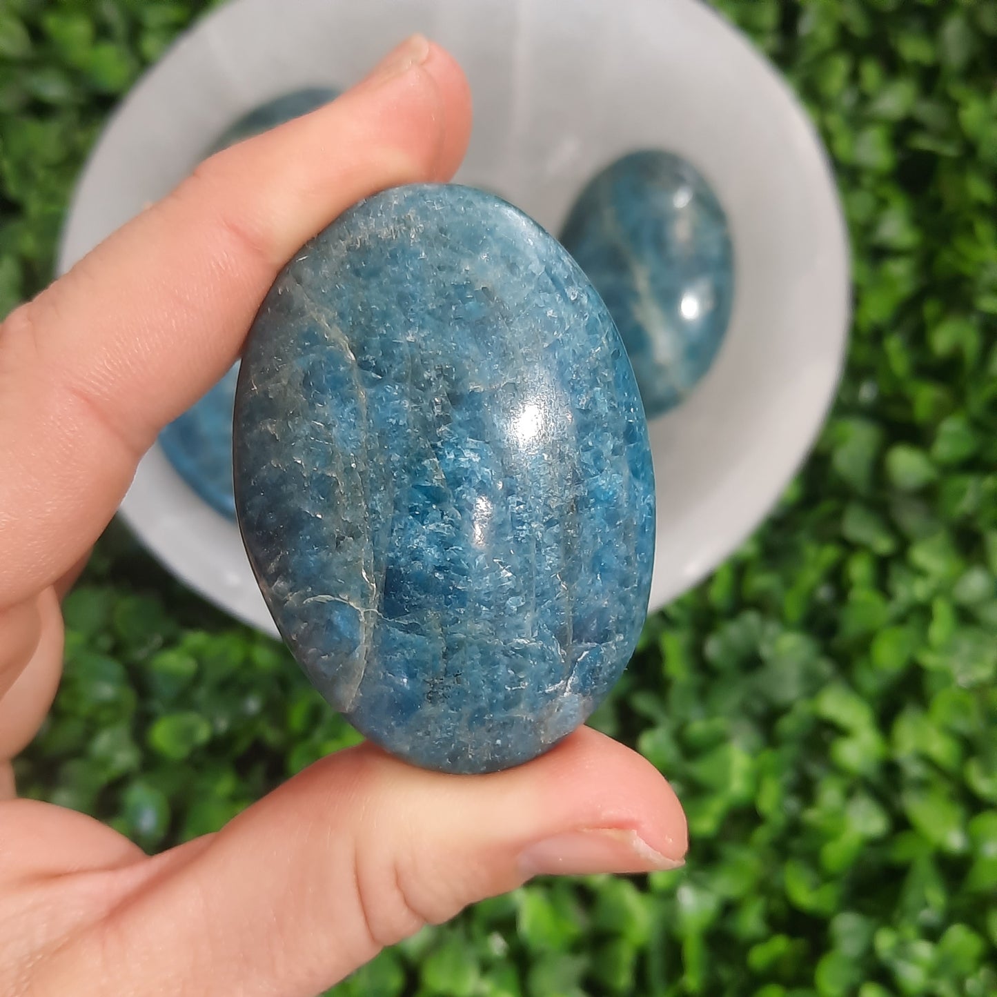 Blue Apatite Palm Stone’s