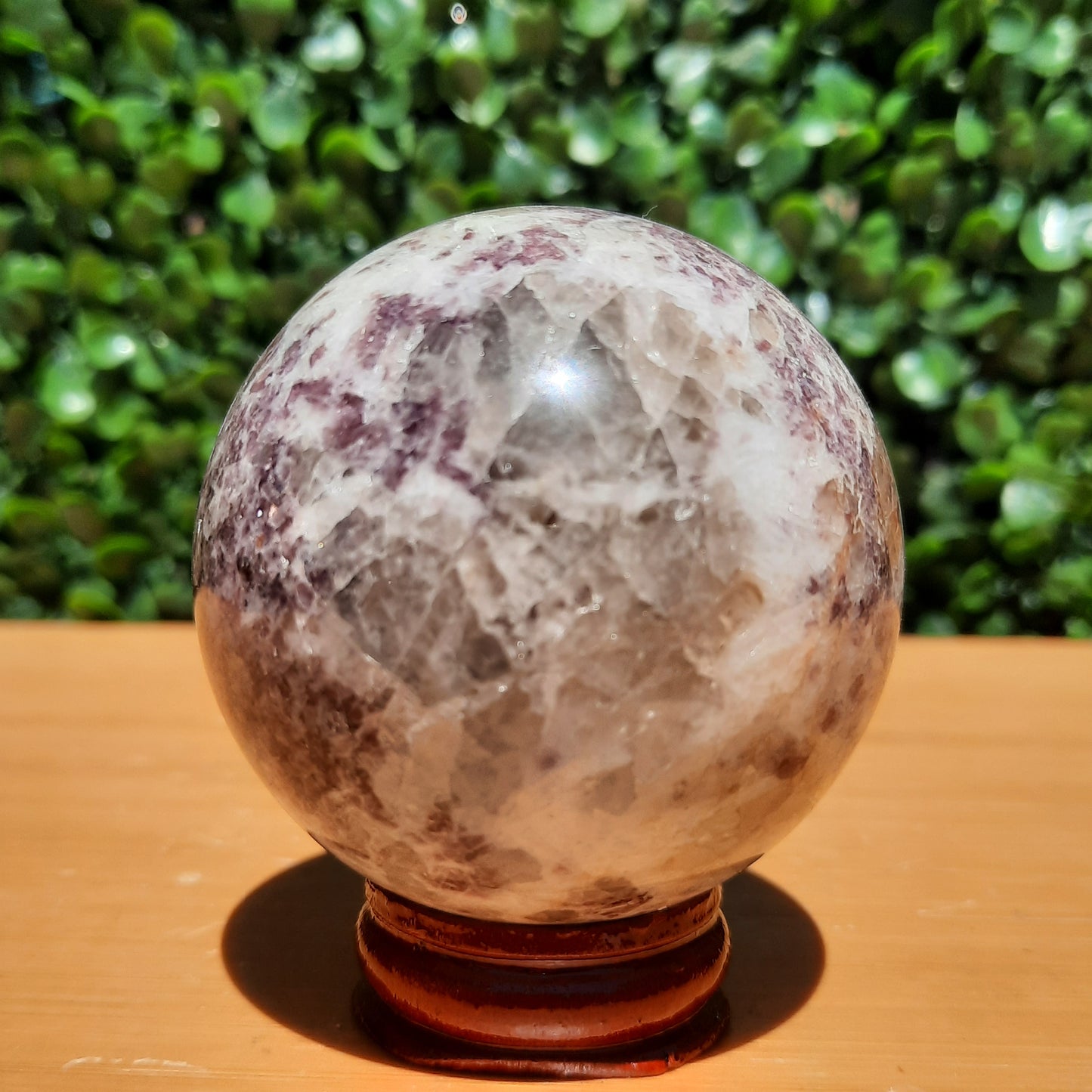 Lepidolite Rubellite Quartz Sphere
