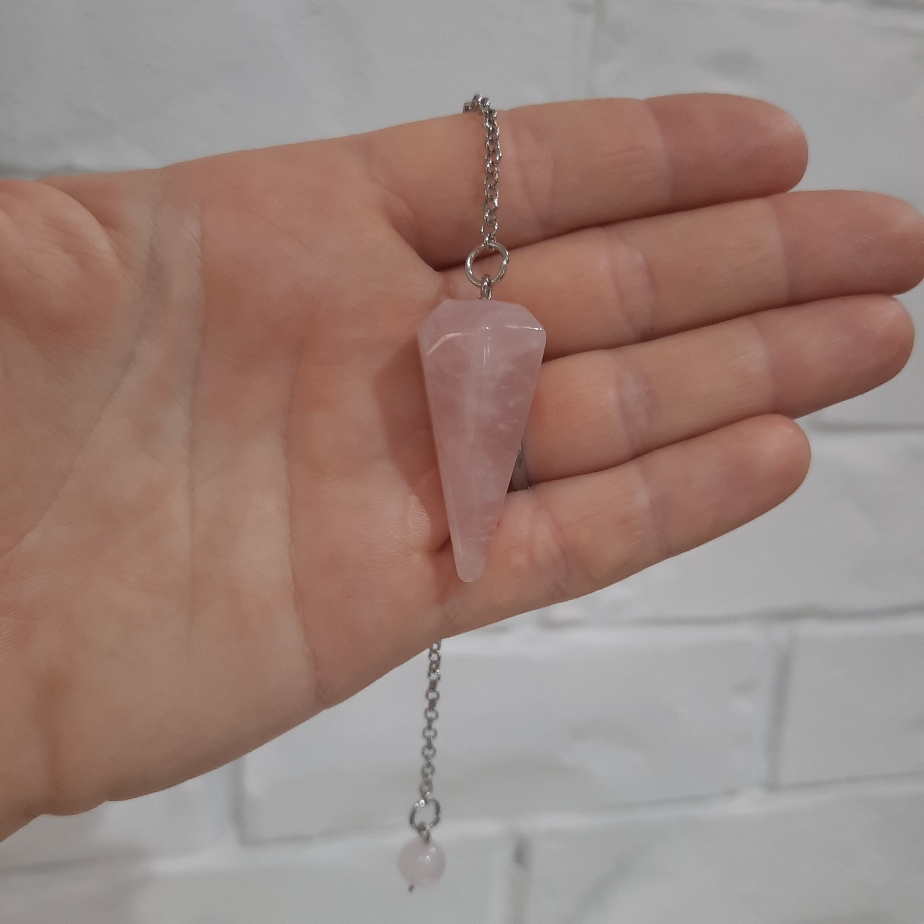 Rose Pendulum Rose Quartz Pendulum – The Crystal Society Pty Ltd