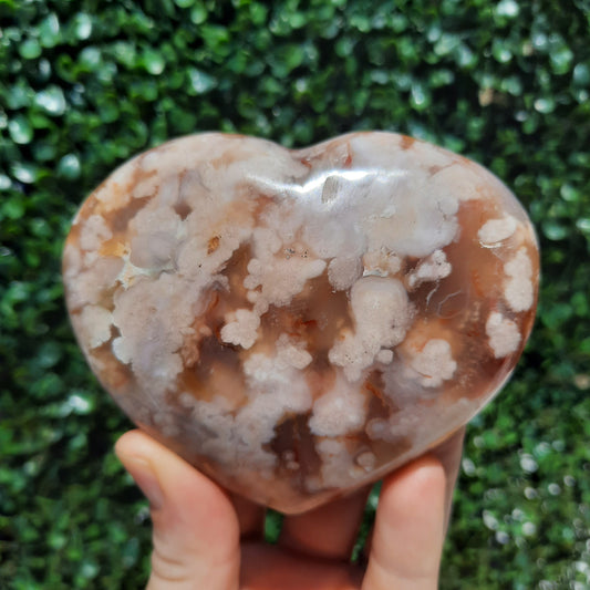 Flower Agate Heart