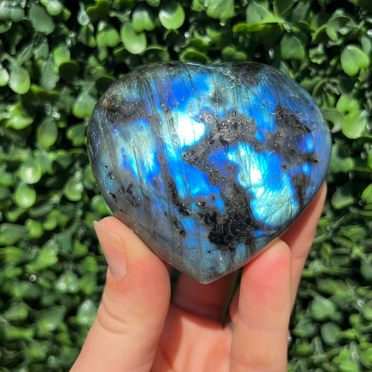 Labradorite Heart