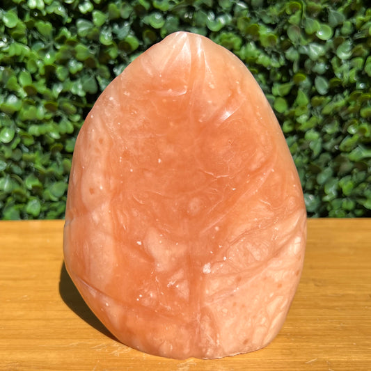 Tangerine Calcite Leaf