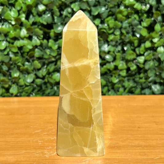 Golden Calcite Crystal Obelisk