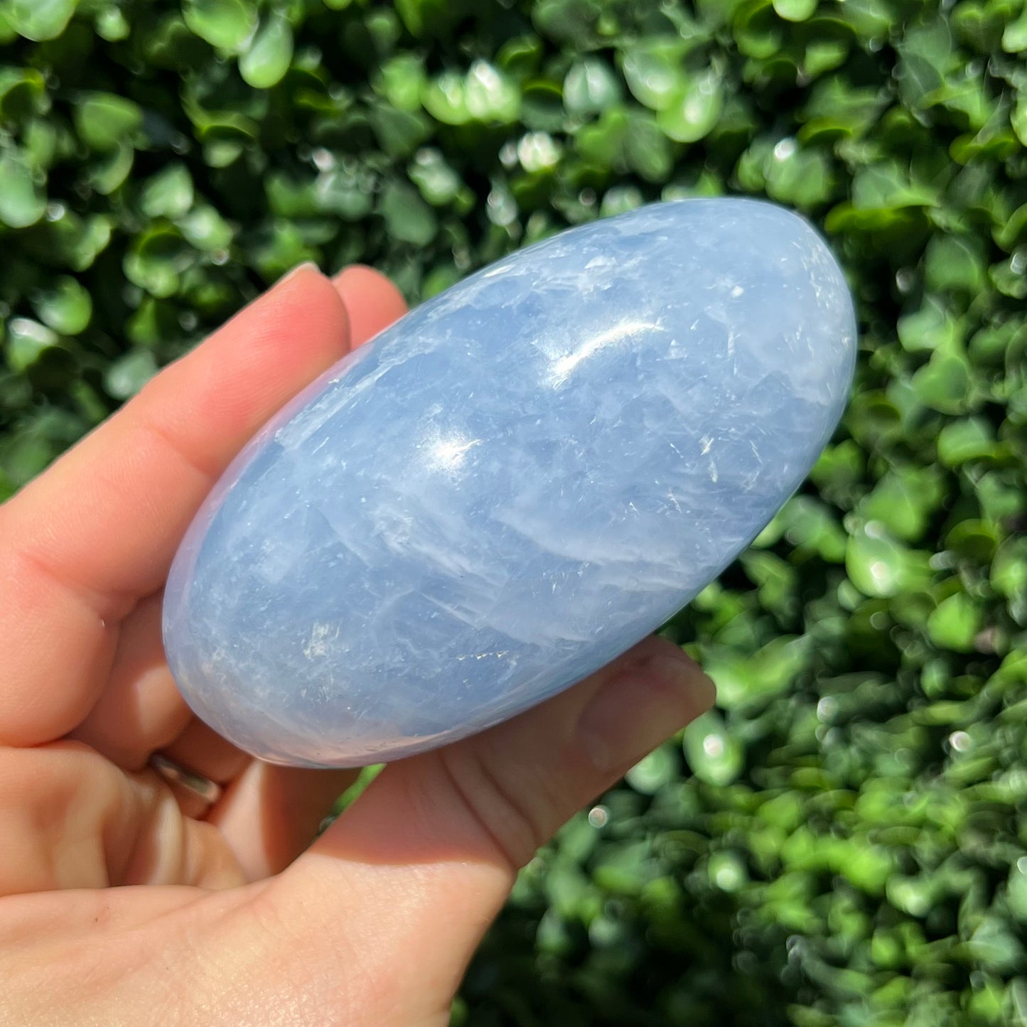 Blue Calcite Crystal Heart