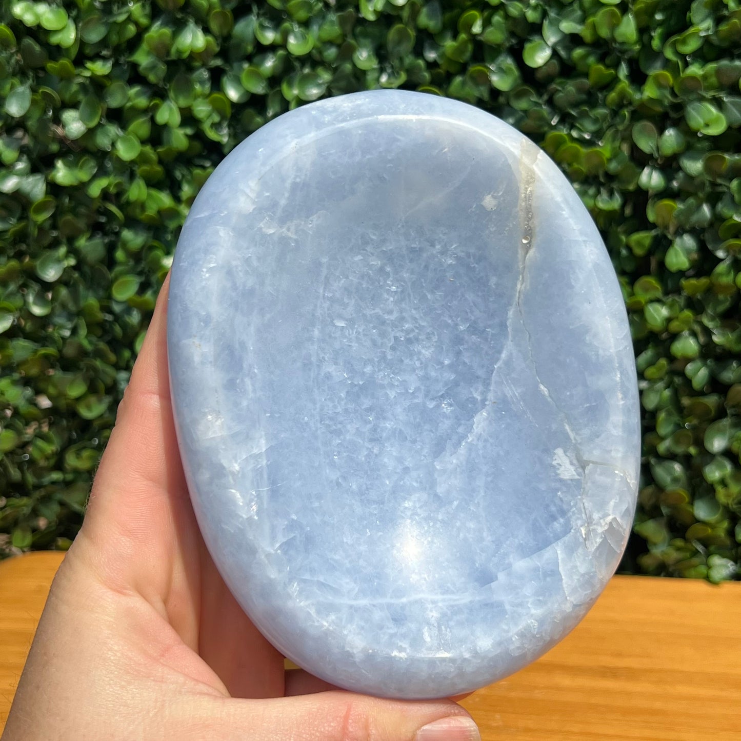 Blue Calcite Crystal Bowl
