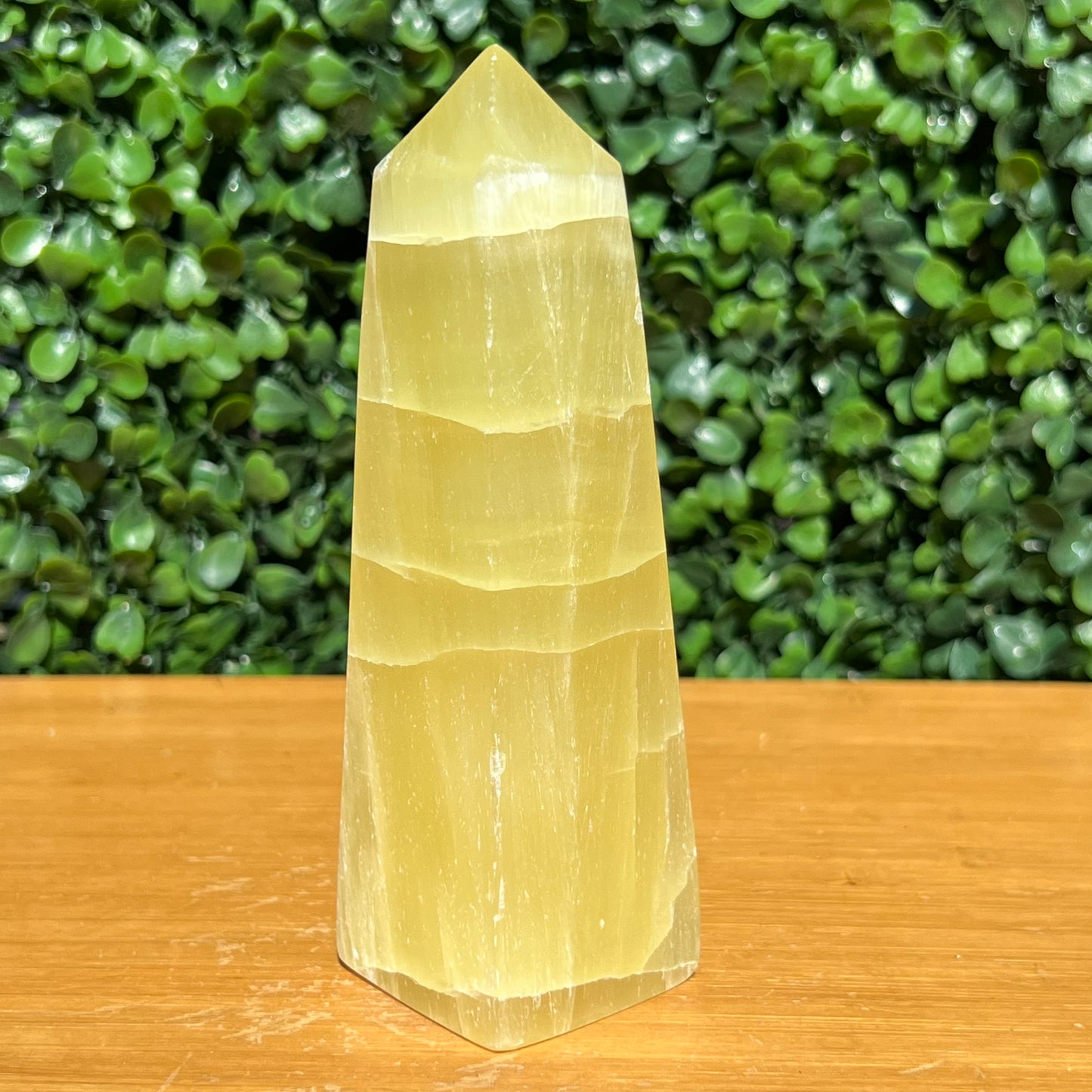 Golden Calcite Crystal Obelisk