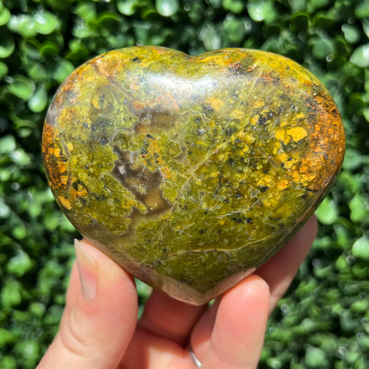 Kiwi Opal Heart