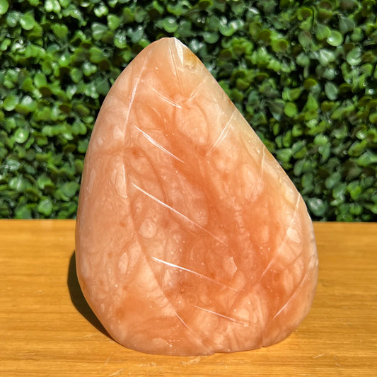 Tangerine Calcite Leaf