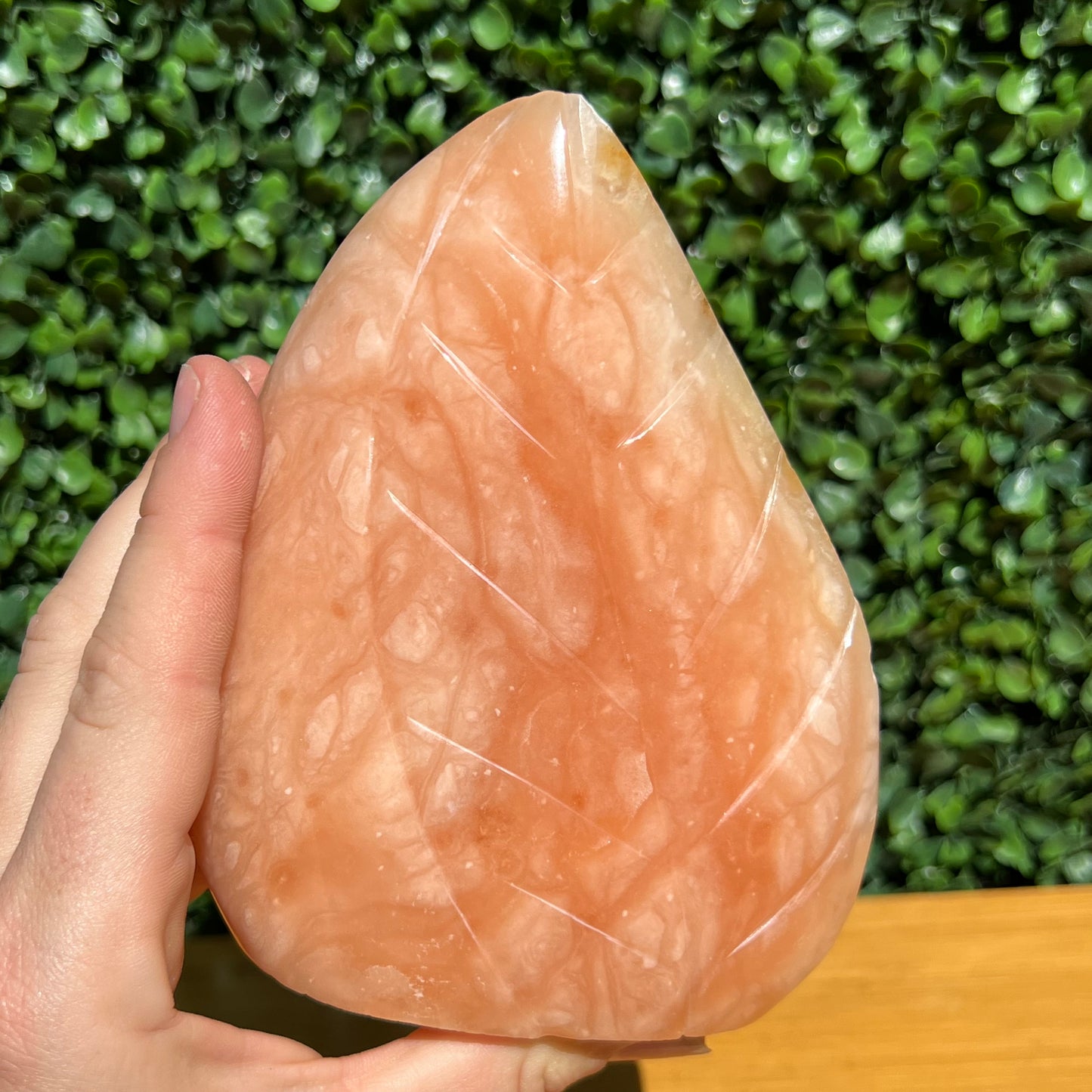 Tangerine Calcite Leaf