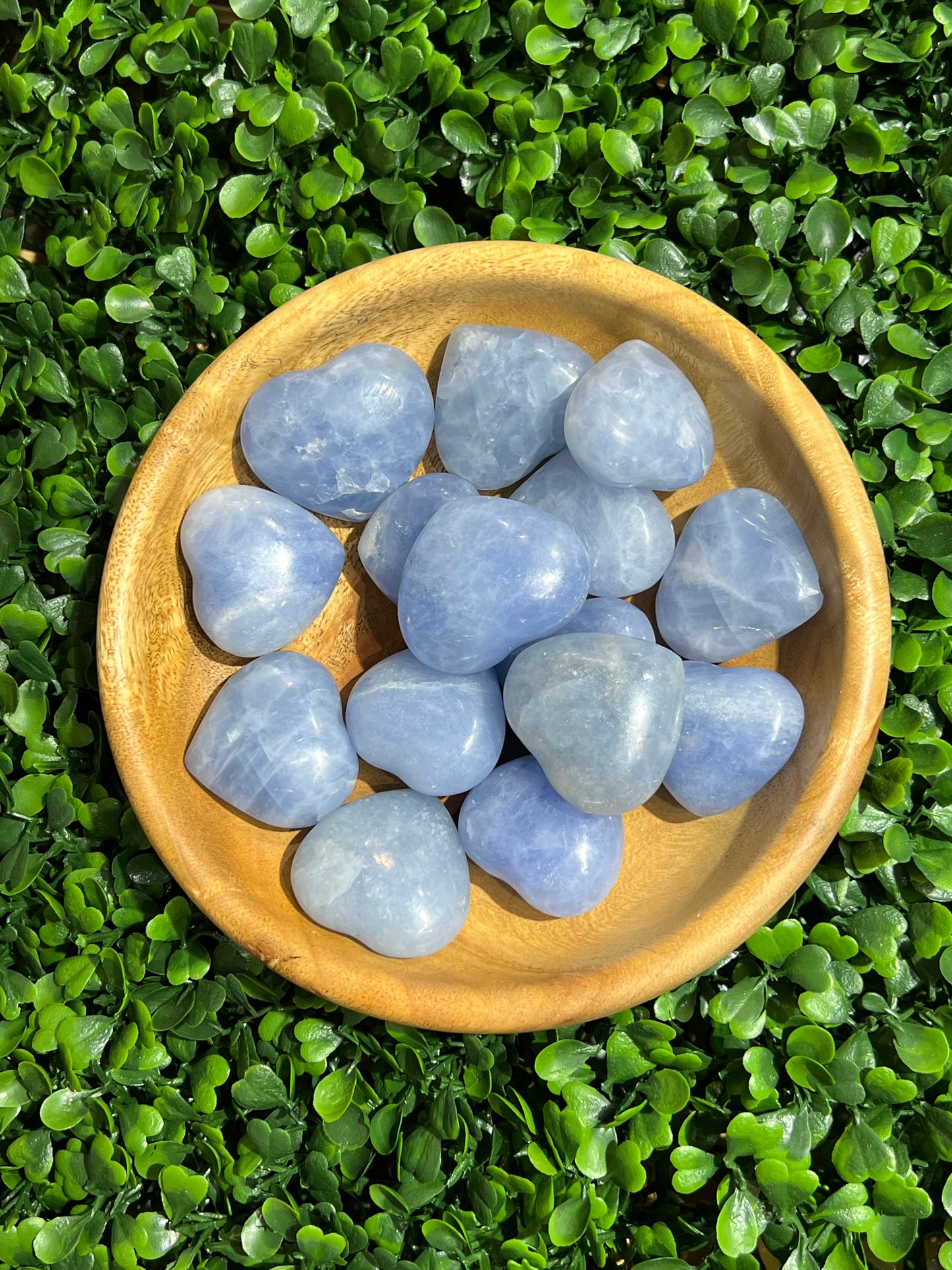 Blue Calcite Crystal Heart’s