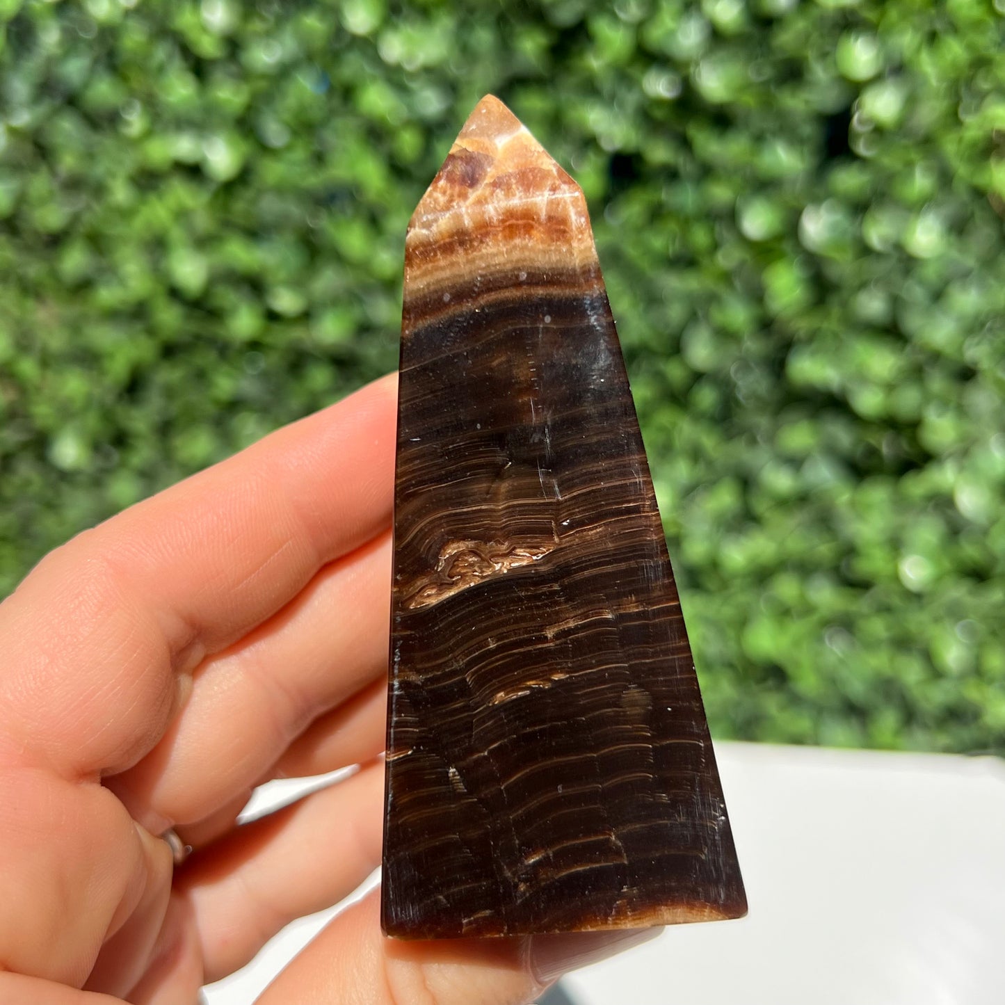 Chocolate Calcite Obelisk