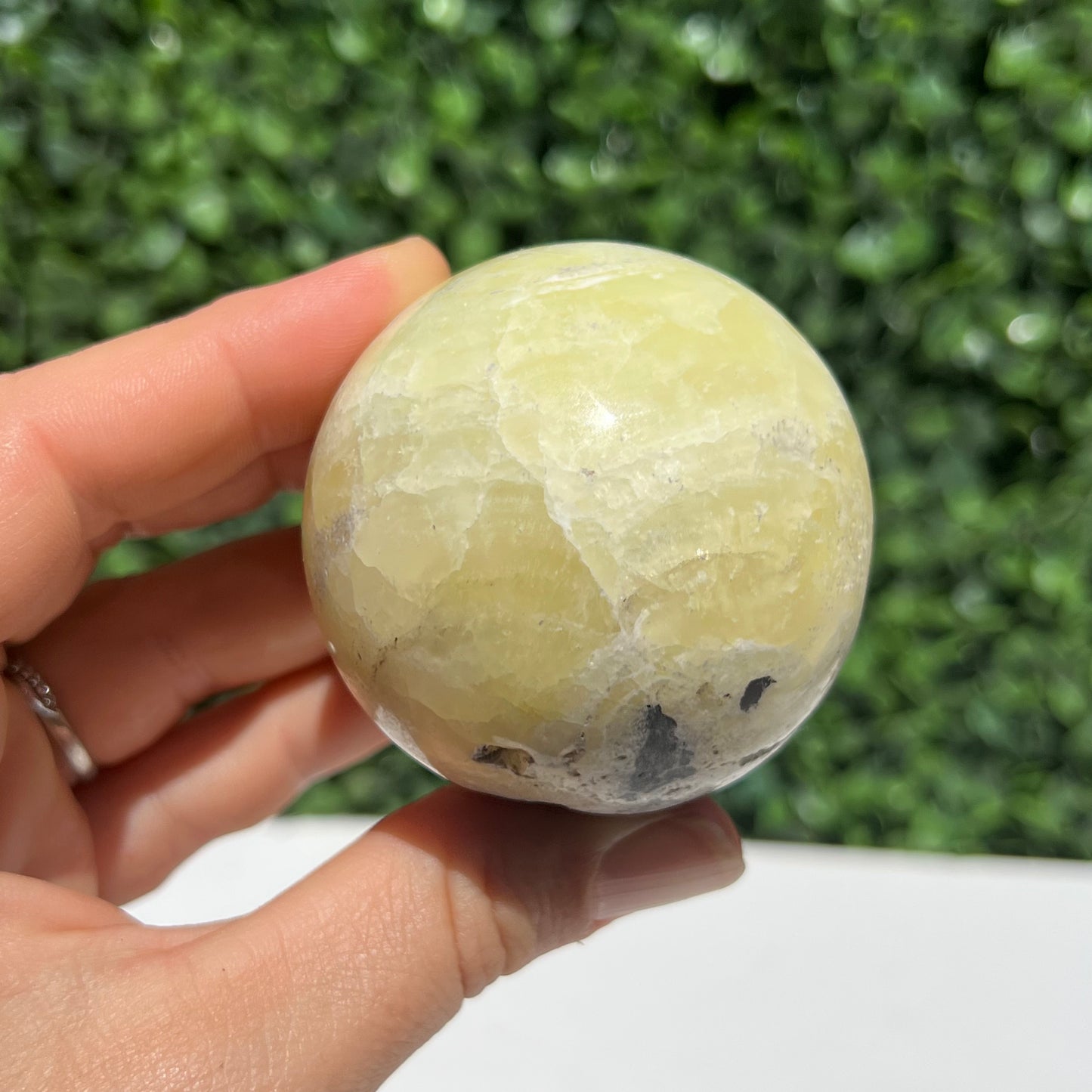 Golden Calcite Crystal Sphere