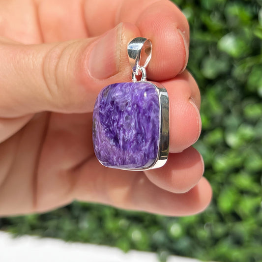 Charoite 925 Silver Pendant