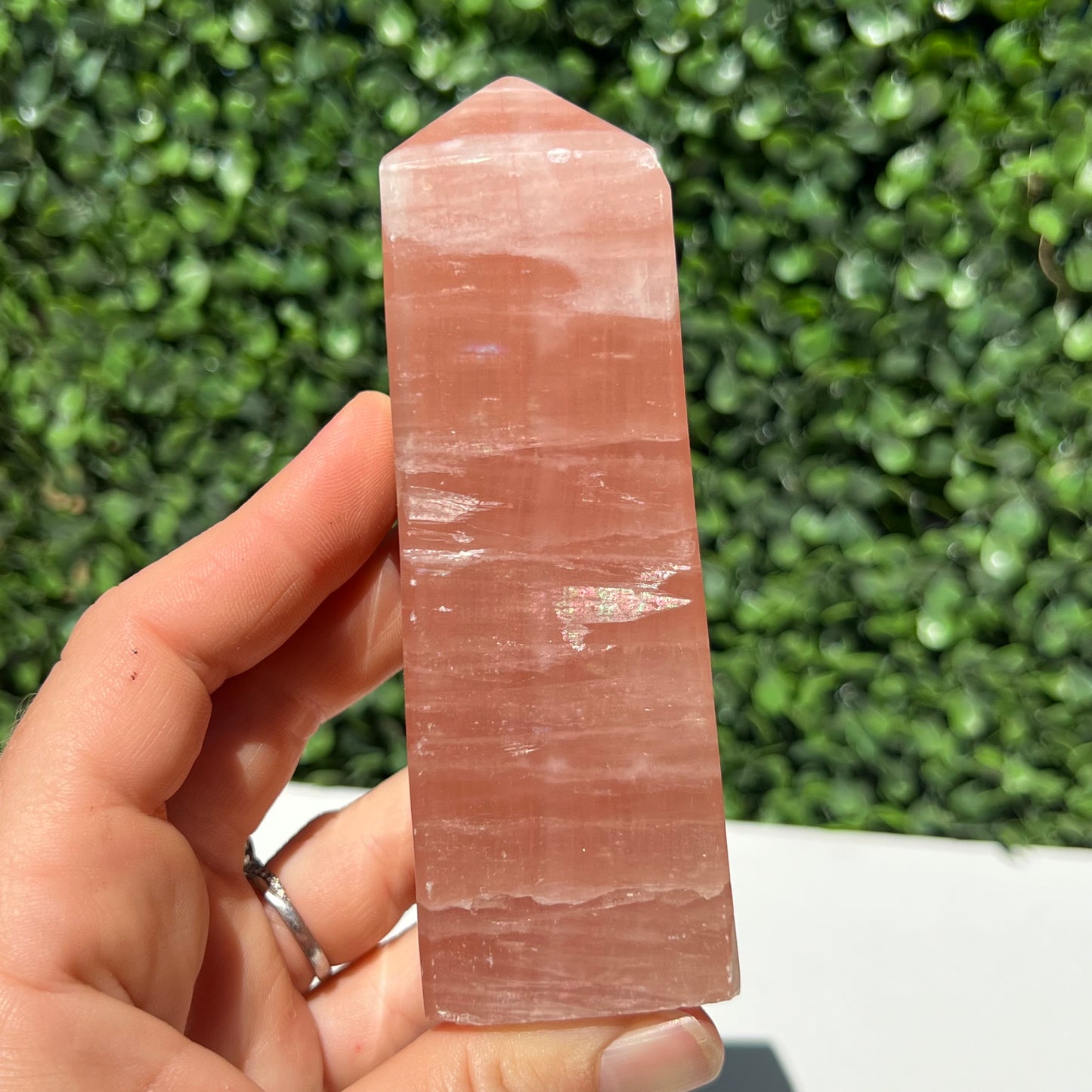 Strawberry Calcite Obelisk