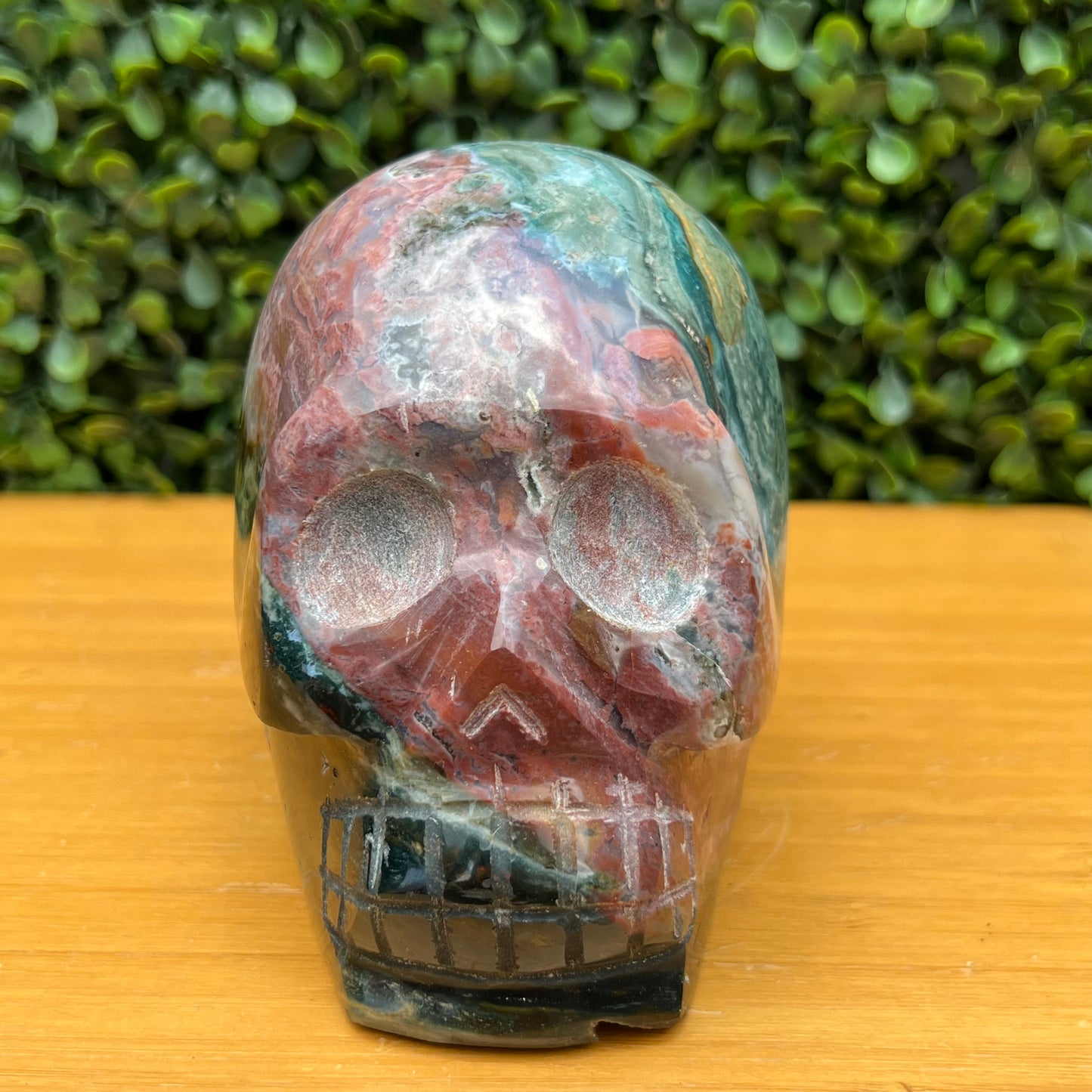 Flower Agate Quartz Skull