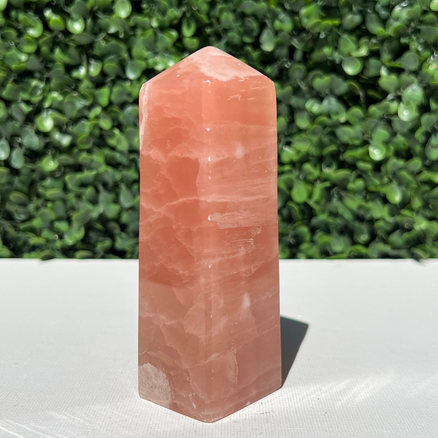 Strawberry Calcite Obelisk