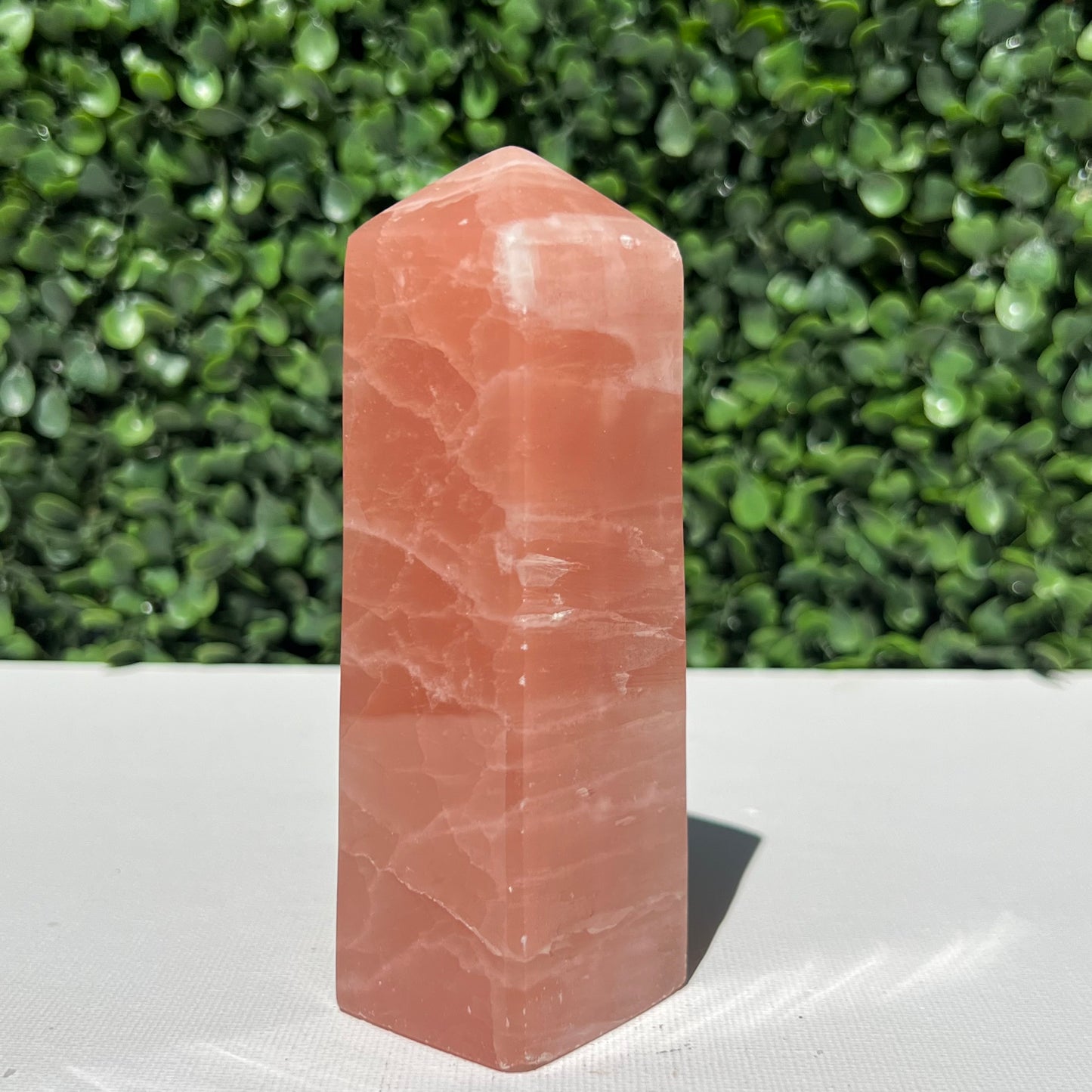 Strawberry Calcite Obelisk