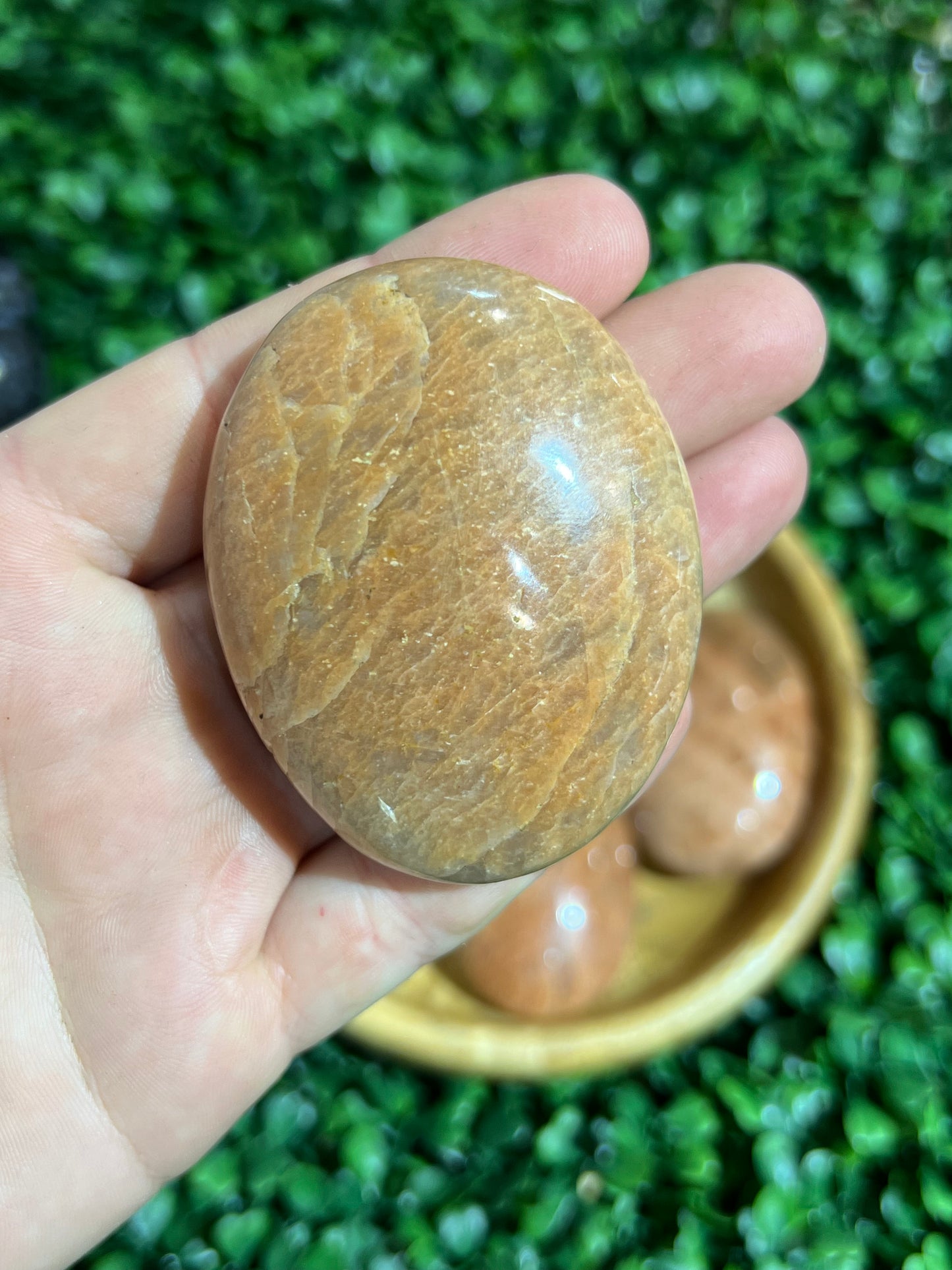 Peach Moonstone Palm Stone’s